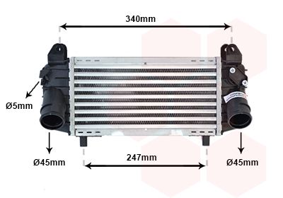 VAN WEZEL Kompressoriõhu radiaator 03004192